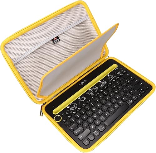 Miniatura 2 de FBLFOBELI Funda rígida de EVA para Logitech K480 teclado inalámbrico multidispositivo, bolsa de almacenamiento de viaje a prueba de golpes