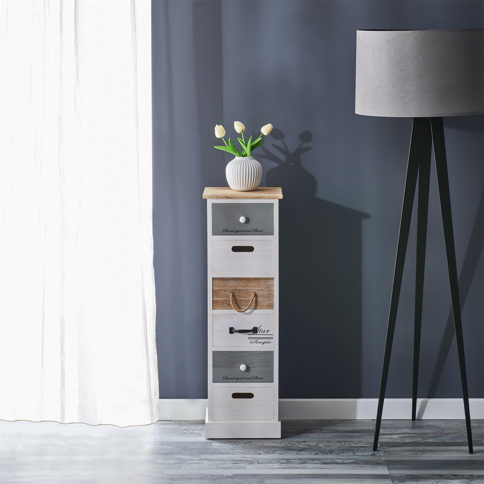 CARO-Möbel Kommode Salva + Standregal – Produktbeschreibung