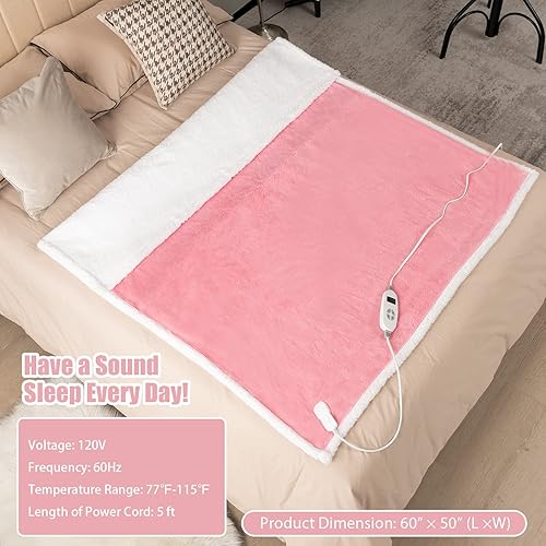 Miniatura 7 de GOFLAME Manta térmica eléctrica 50 x 60 pulgadas manta eléctrica de calentamiento rápido con 10 niveles de calefacción y temporizador de apagado