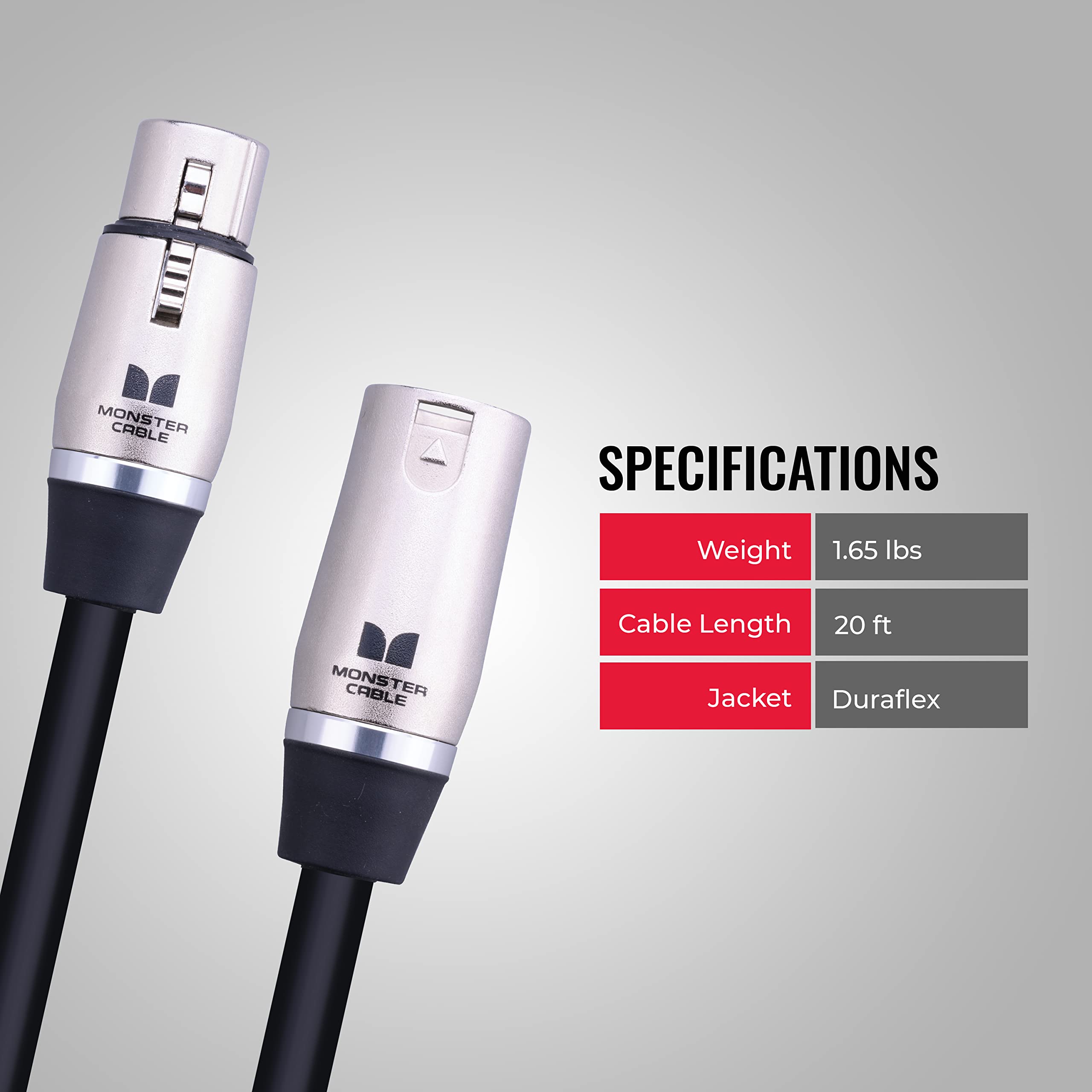 Monster Cable - P600-M-20 WW - Prolink Performer 600 - Câble microphone XLR - 6 m