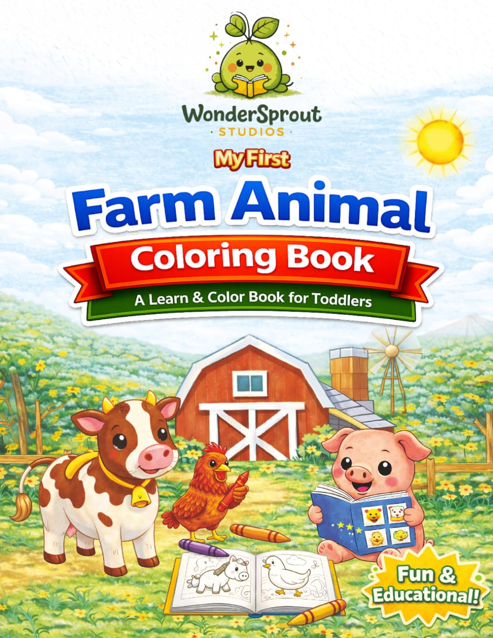 My First Farm Animal Coloring Book: A Learn & Color Activity Book for Toddlers and Preschoolers (My First Color & Learn Collection)