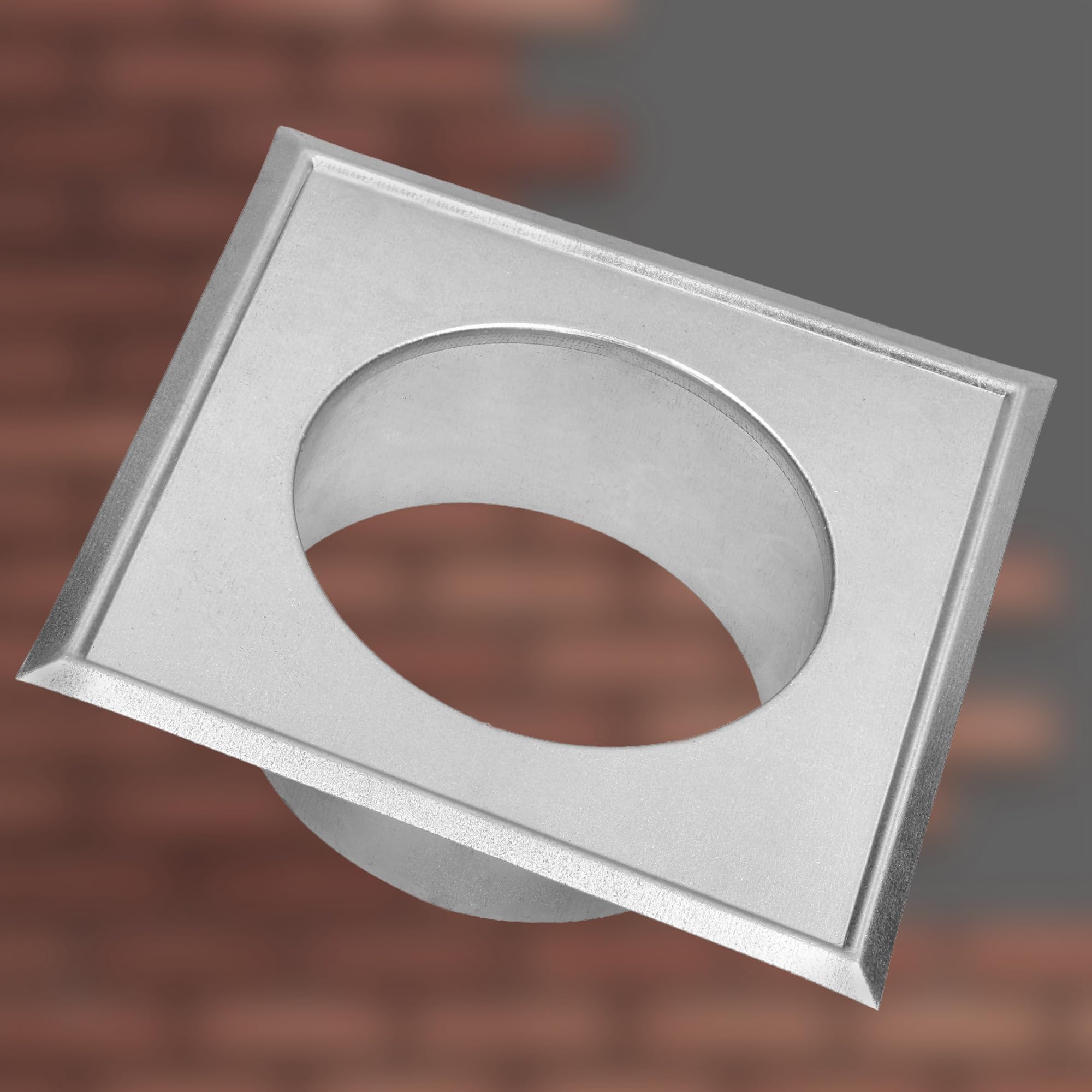 KOTARBAU® Rozeta do rury kominowej Srebrna Ocynk Ø 110 mm 162 mm x 51 mm