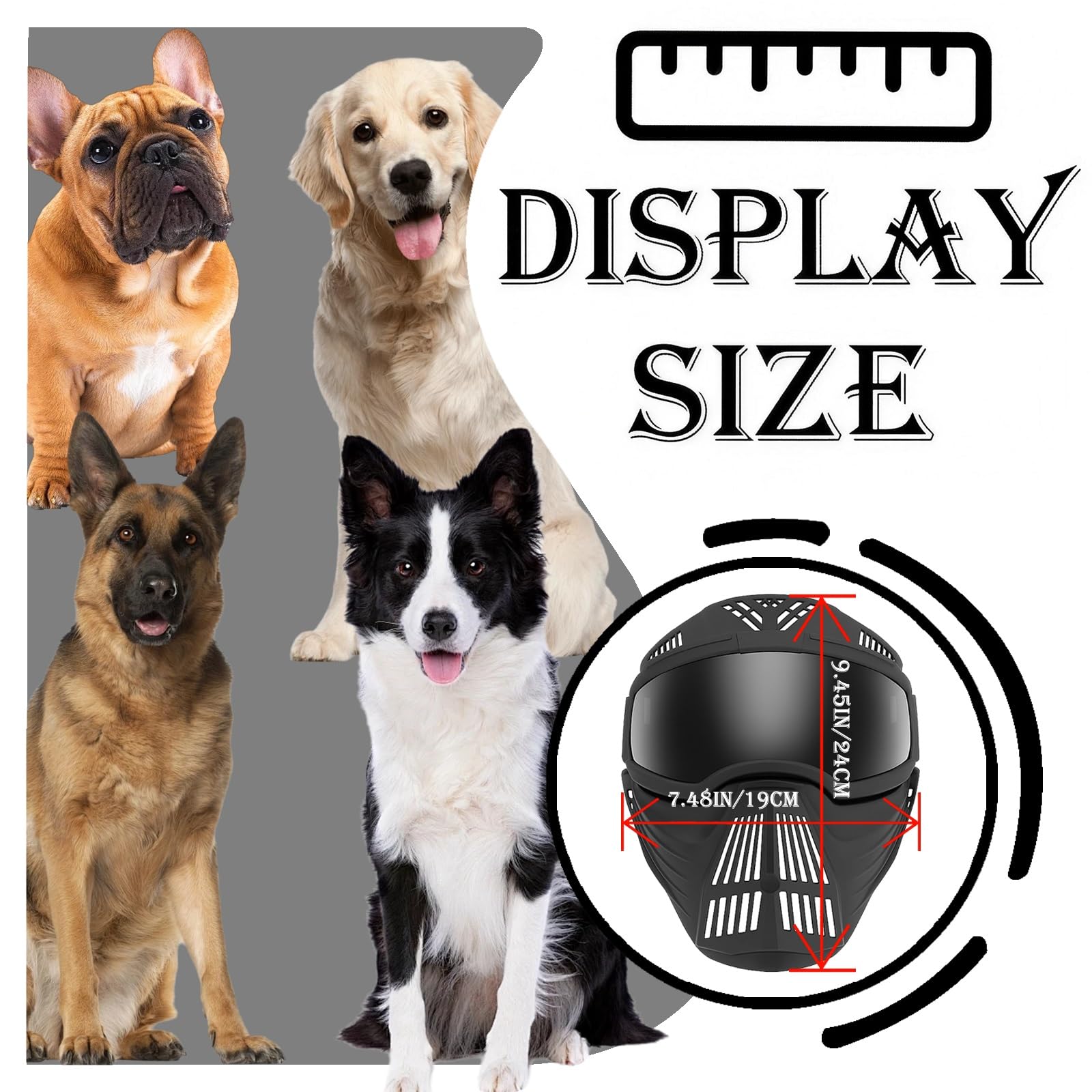 K9 Dog Goggles, Windproof Anti-Impact Protective Mask for Small to Medium Dogs, Adjustable Strap Design for Outdoor Cycling Hiking and Adventure : Pet Supplies