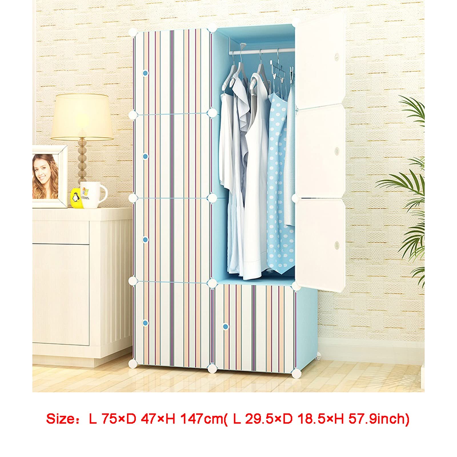 Armario portátil de resina para dormitorio, armario de almacenamiento de piel, para el hogar, ropa, armario, armario, almacenamiento de resina, armario de almacenamiento de resina (tamaño: 74 x 75 x