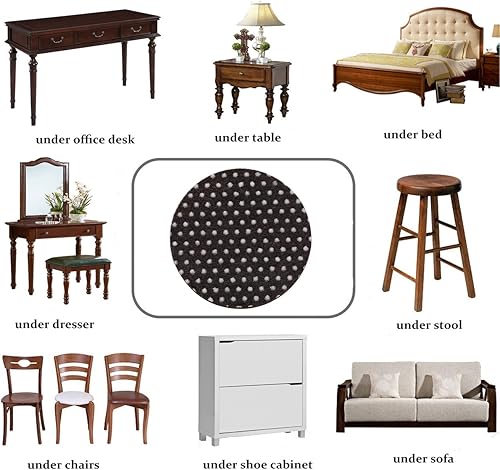 Miniatura 6 de Furnigear - Almohadillas antideslizantes para muebles, paquete de 129 almohadillas adhesivas de fieltro para muebles, superficie de puntos de