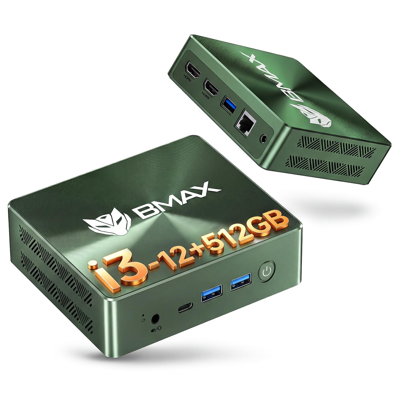 BMAX Mini PC B6 Plus, Intel Core i3-1000NG4 12GB LPDDR4 RAM 512GB NVMe SSD | Superare 3150U/N100, fino a 3,2 GHz, Mini Computer W-11 Pro, HDMI/USB-C Display Triplo 4K@60Hz, WiFi, BT Ufficio/Casa/Scuola