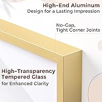 Vista 298 de Fun Memories Portarretratos de metal de 16 x 20 pulgadas con paspartú de 11 x 14 pulgadas, acabado de aluminio cepillado, parte delantera de vidrio