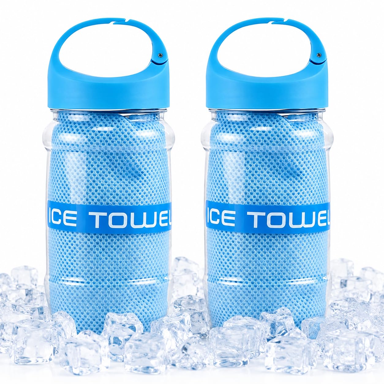 2 Pack Cooling Towels,Microfiber Cool Ice Towel for Neck,11.8" x 39.4" Ice Cool Neck Towel,Soft Breathable Microfiber for Fitness Yoga, Golf, Gym, Camping, Running