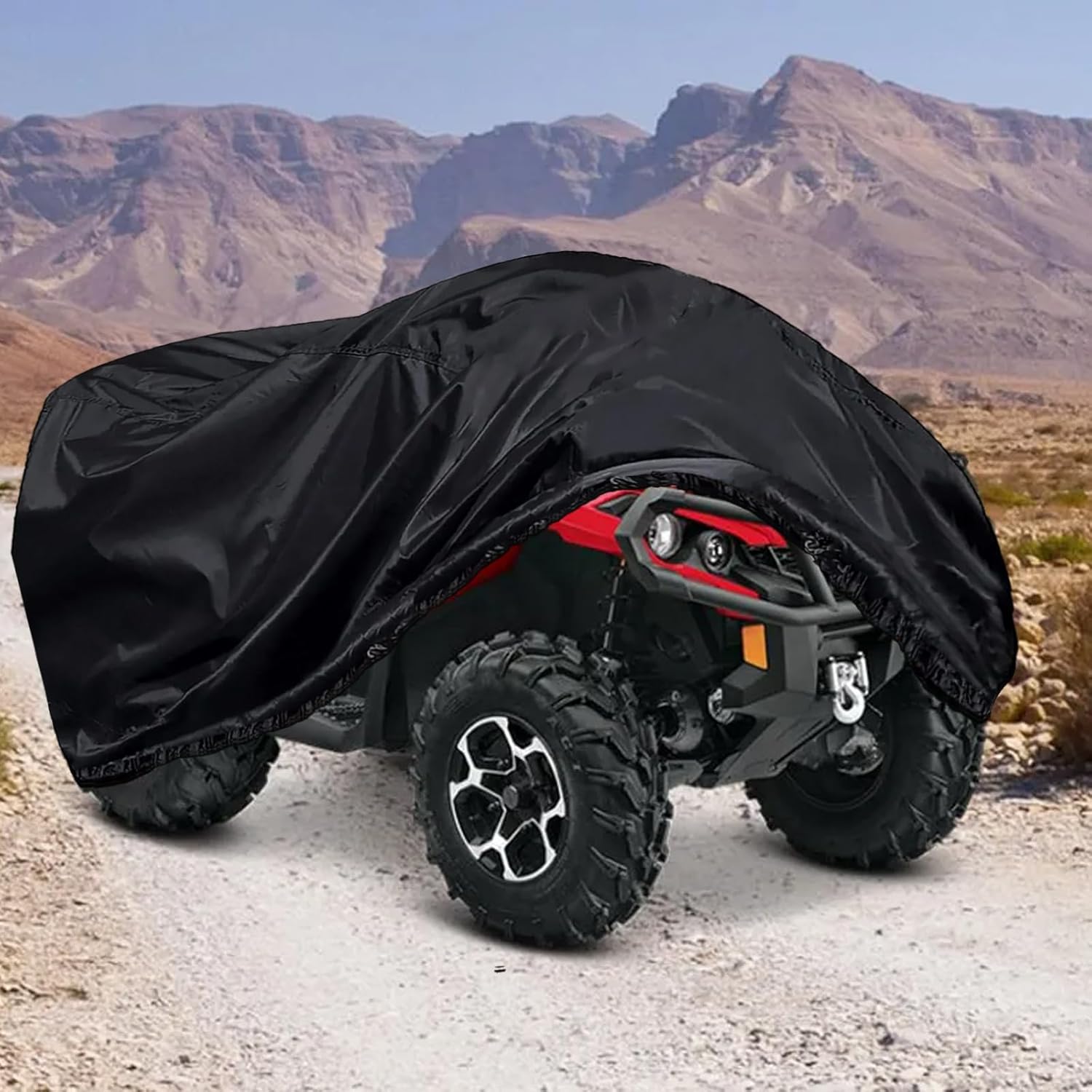 XL ATV Cover 420D 4 Wheeler Cover Quad Cover Replacement for Can am Outlander Polaris Sportsman CFMOTO Yamaha Hisun Honda Heavy Duty Waterproof All weather protection (90.5”L x 49”W x 51”H) XL ATV Cover 420D 4 Wheeler Cover Quad Cover Replacement for Can am Outlander Polaris Sportsman CFMOTO Yamaha Hisun Honda Heavy Duty Waterproof All weather protection (90.5”L x 49”W x 51”H)