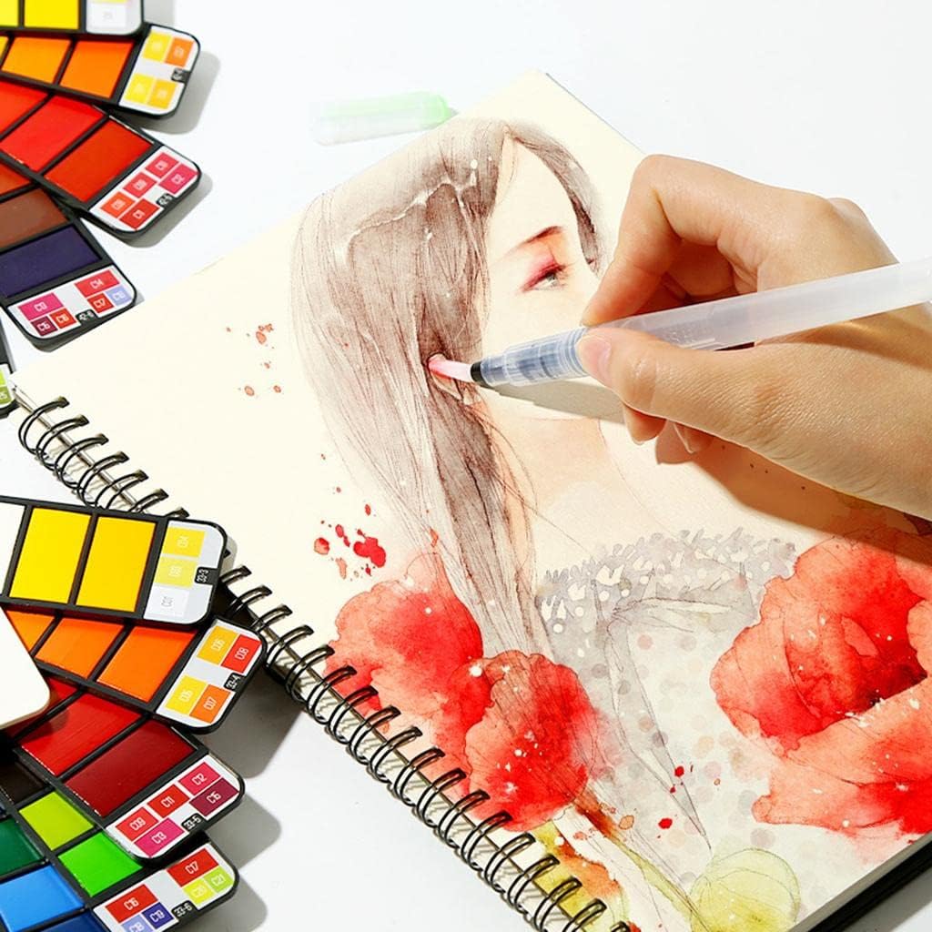 Enakshi® Watercolour Paint Set 25/33/42 Watercolors for Travel Painting 33 Colors|Crafts | Art Supplies | Painting Supplies | Paint | Watercolor Paint