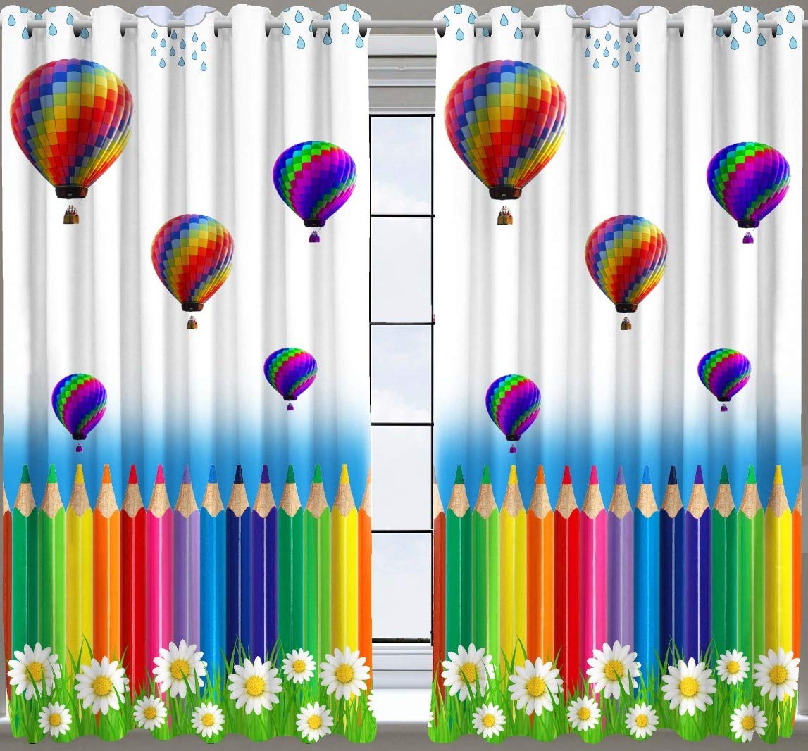 Kids Digital Cartoon Print Polyester Window, Door & Long Door Curtains Set of 2 (4X5 Feet, Pencil) (B08G52MBT3) Amazon Price History, Amazon Price Tracker