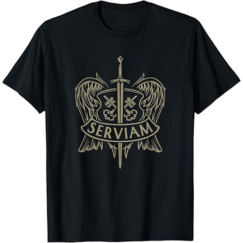 Serviam St Michael Latin Christian Catholic Graphic T-Shirt