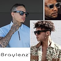 Vista 3 de Lentes de sol cuadrados retro para hombres y mujeres, marco grueso, rectangulares, gruesos