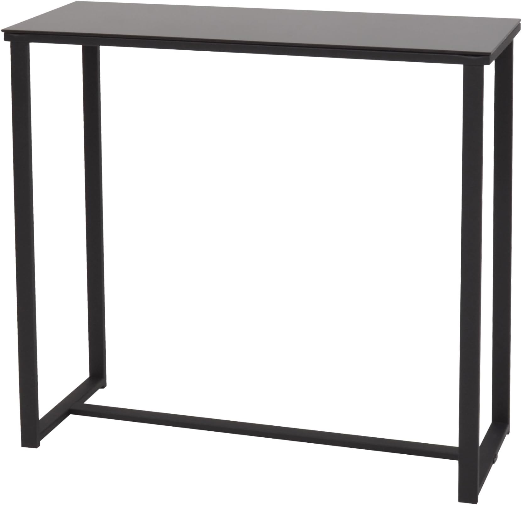 More Design MOUSE-CONSOLE-NR Powder Coated Metal Console/Black Tempered Glass 80 x 30 x 75 cm