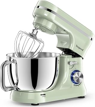 Vospeed Stand Mixer,5 Quarts 8-Speed 1000W Tilt-Head Food Mixer, Kitchen Electric Standing Mixer With Dough Hook, Whisk, Beater, Splash Guard & Mixing Bowl For Green