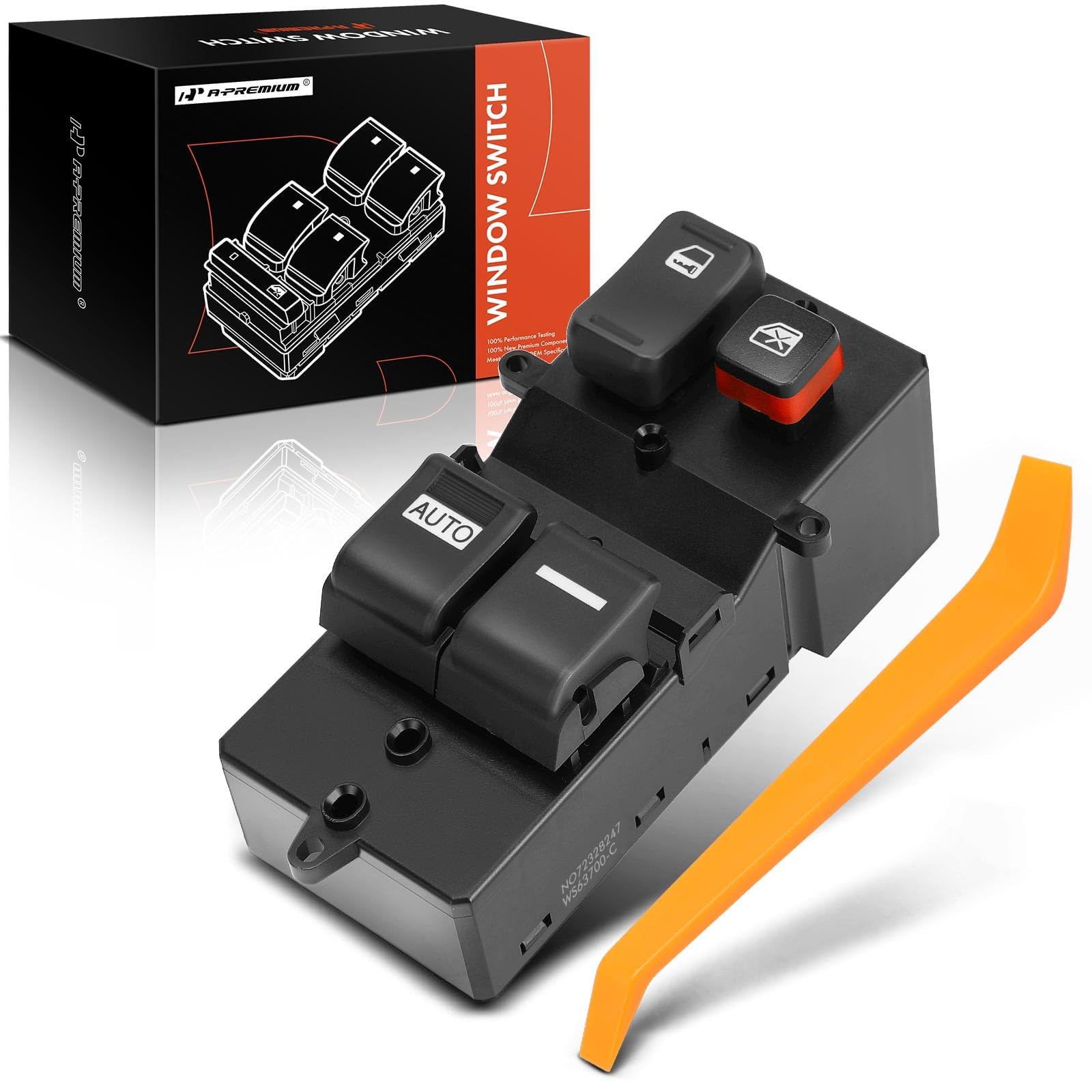 A-Premium Master Power Window Switch Compatible with Honda Accord 2003 2004 2005 2006 2007, Coupe 2-Door, Front Left Driver Side, Replace# 35750SDNA12