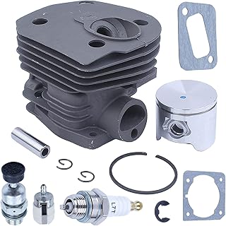 Atunee 44mm Cylinder Piston Pin Ring Kit fit for Husqvarna 350 351 353 346 for Jonsered CS 2150 2149 2152 2153 Chainsaw Parts with E-Clip Replace 503869971 503869903