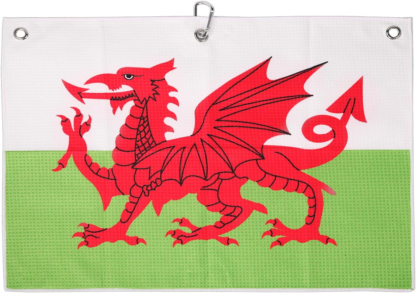 United Kingdom Golf Towel Golf Microfiber Waffle Pattern Golf Towel (The Red Dragon)