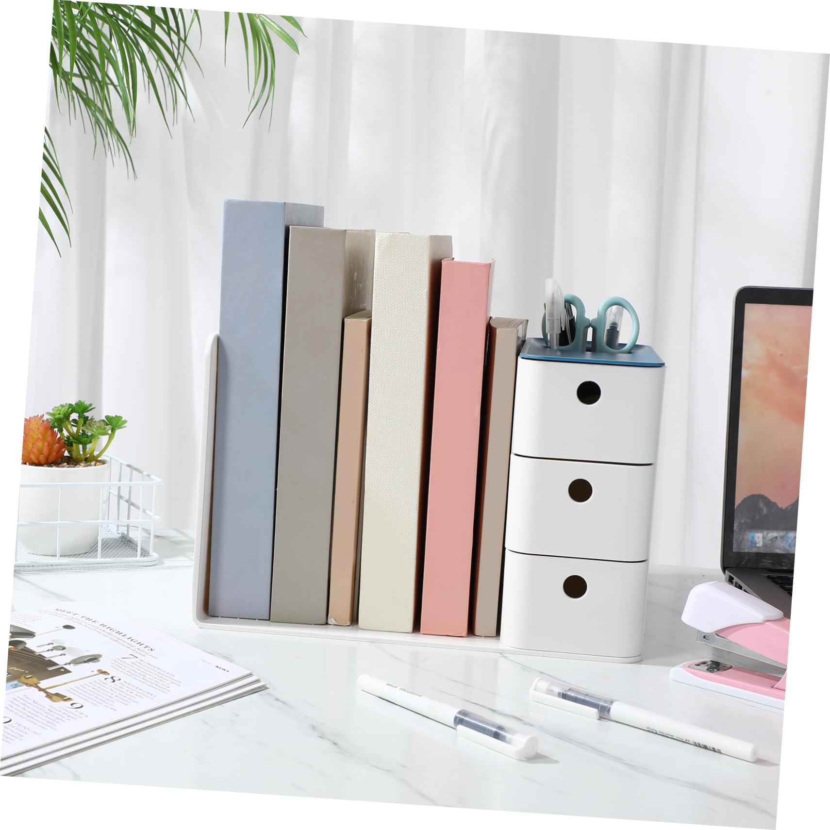 SOIMISS Organizador de Escritorio de Plástico Diseño de Cajón para Material de Oficina y Papelería Multifuncional