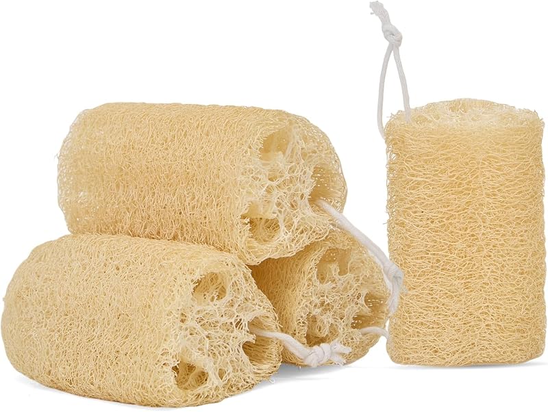 Bucha vegetal FRTIM LB-01 para banho, fibra de bucha seca, pacote com 4