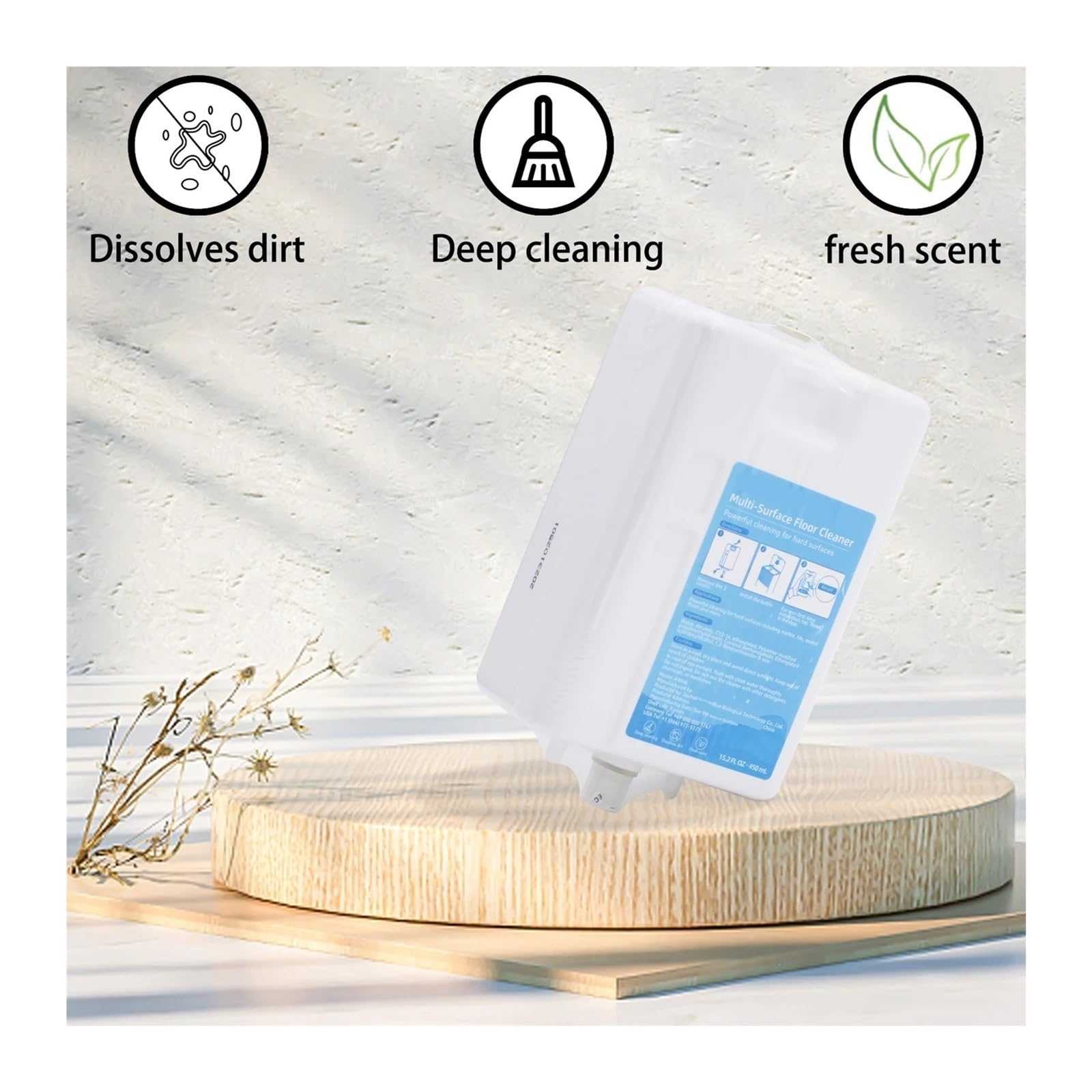 Liquido Detergente, Compatibile Con Dreame L20 Ultra L30 L10 Prime X10 Plus X20 15.2 FL 450 Ml