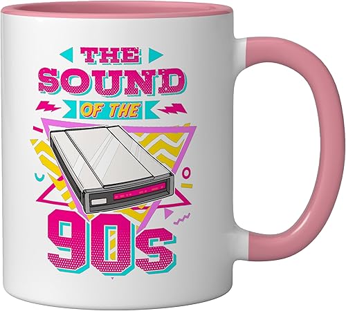 Miniatura 2 de 90s Nostalgia Retro 90s Dial Up Internet Vintage Ceramic Mug, PinkWhite