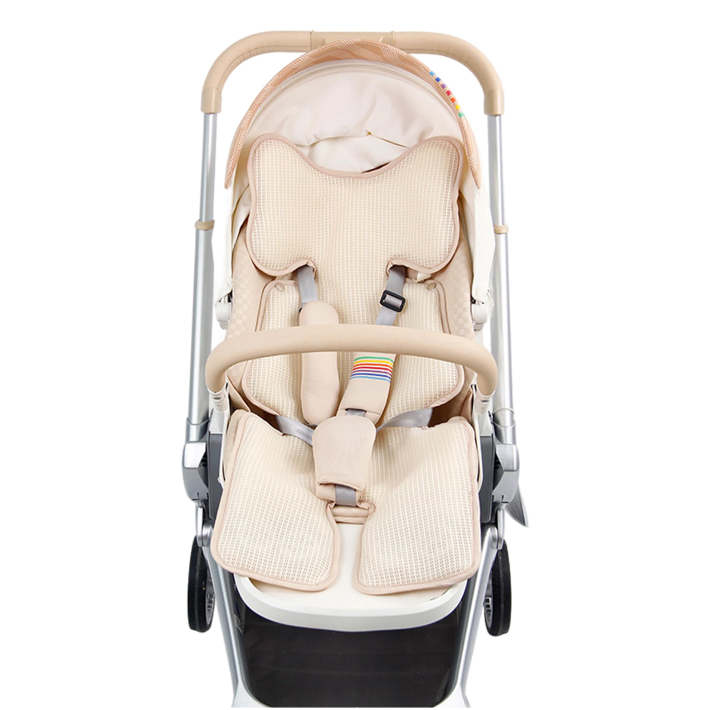 Tappetino di Raffreddamento per Passeggino, Tappetino di Raffreddamento per Bambini da 32×15 Pollici 3 velocità e 4 Ventilatore Incorporato Cuscino di Ventilazione Alimentato tramite USB Elementi
