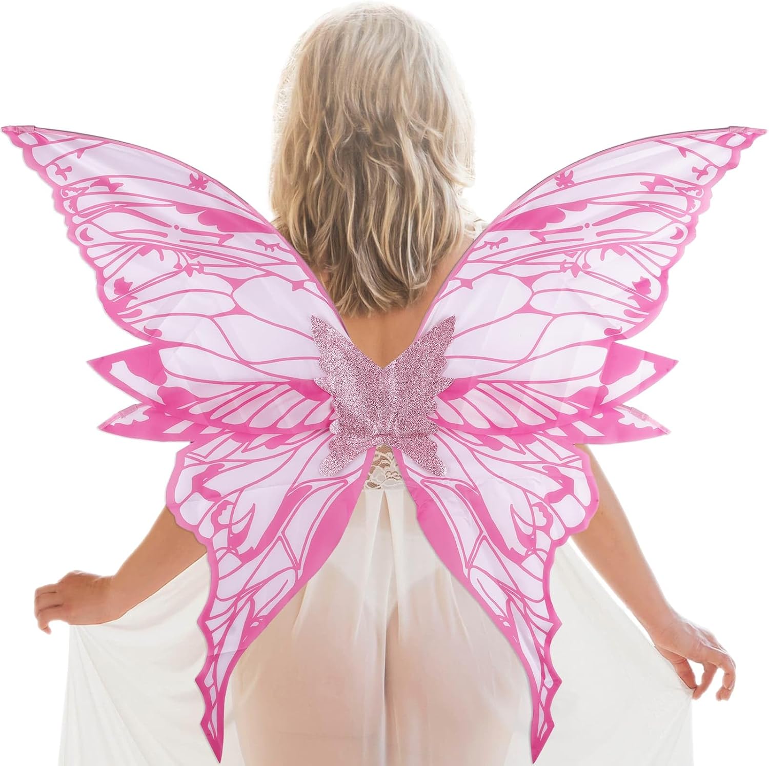 YKW Extra Large Fairy Wings Adult Women 47" Butterfly Costume Tinkerbell Halloween Girls Cosplay Angel Wings