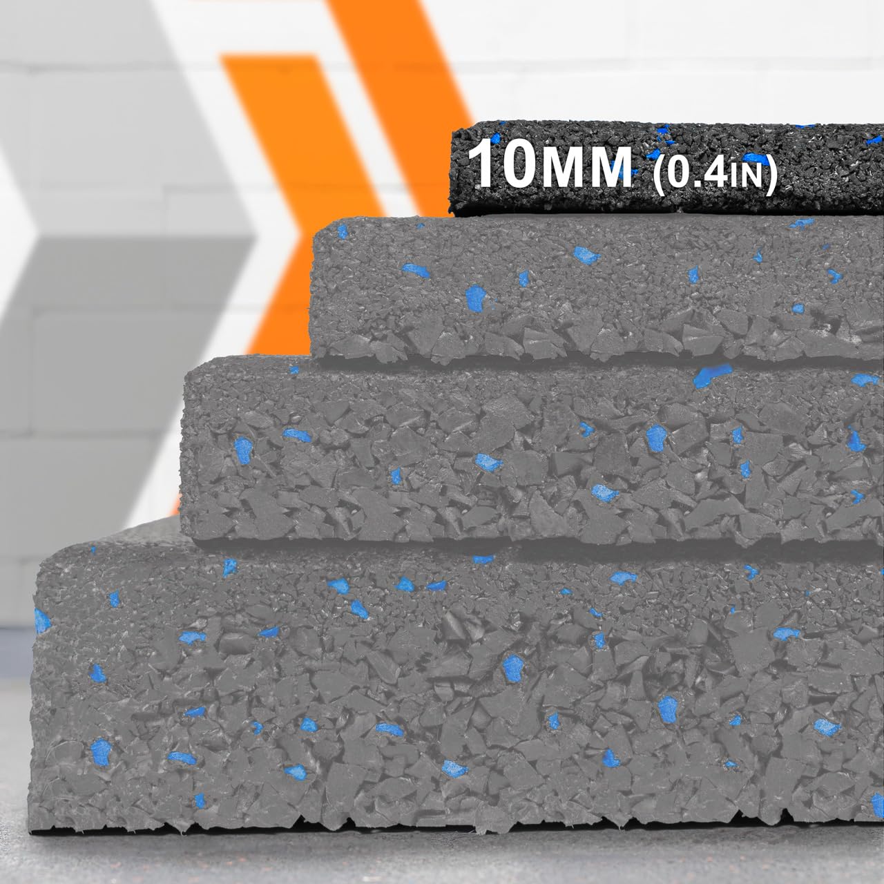 METIS Azulejos antideslizantes para suelo de gimnasio | 1 m x 1 m tapetes de goma reciclada para una protección superior del gimnasio - Disponible en azul, negro o gris [tapetes individuales y