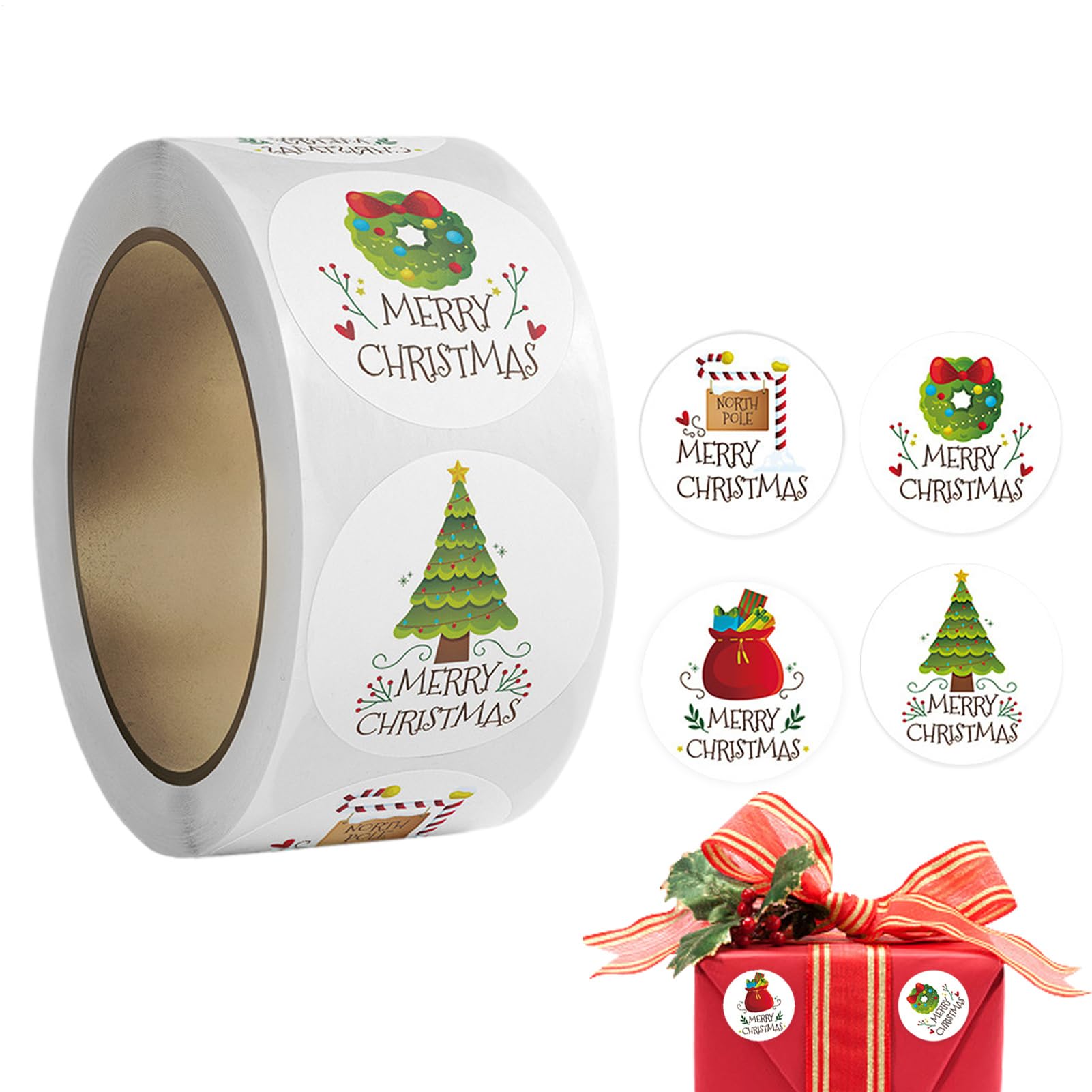Rotolo Di Adesivi Natalizi Per Bambini Assortimento Di Decorazioni Festive