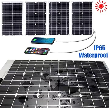 4000W/6000W Solar Inverter Kit with 100W Panels & 50A Charge Controller, Off-Grid Power System for Home Backup, RV, Cabin, Outdoor Energy Use(6000W,12V-220V)