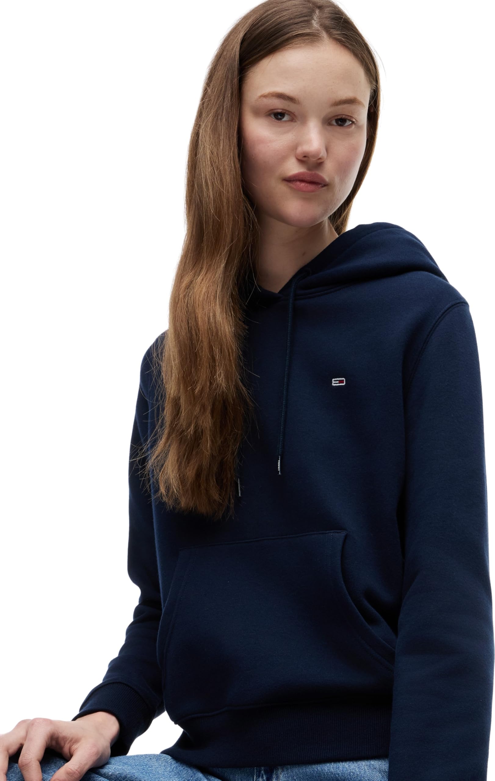 Tommy Jeans Sweat à Capuche Femme Flag Regular Fit