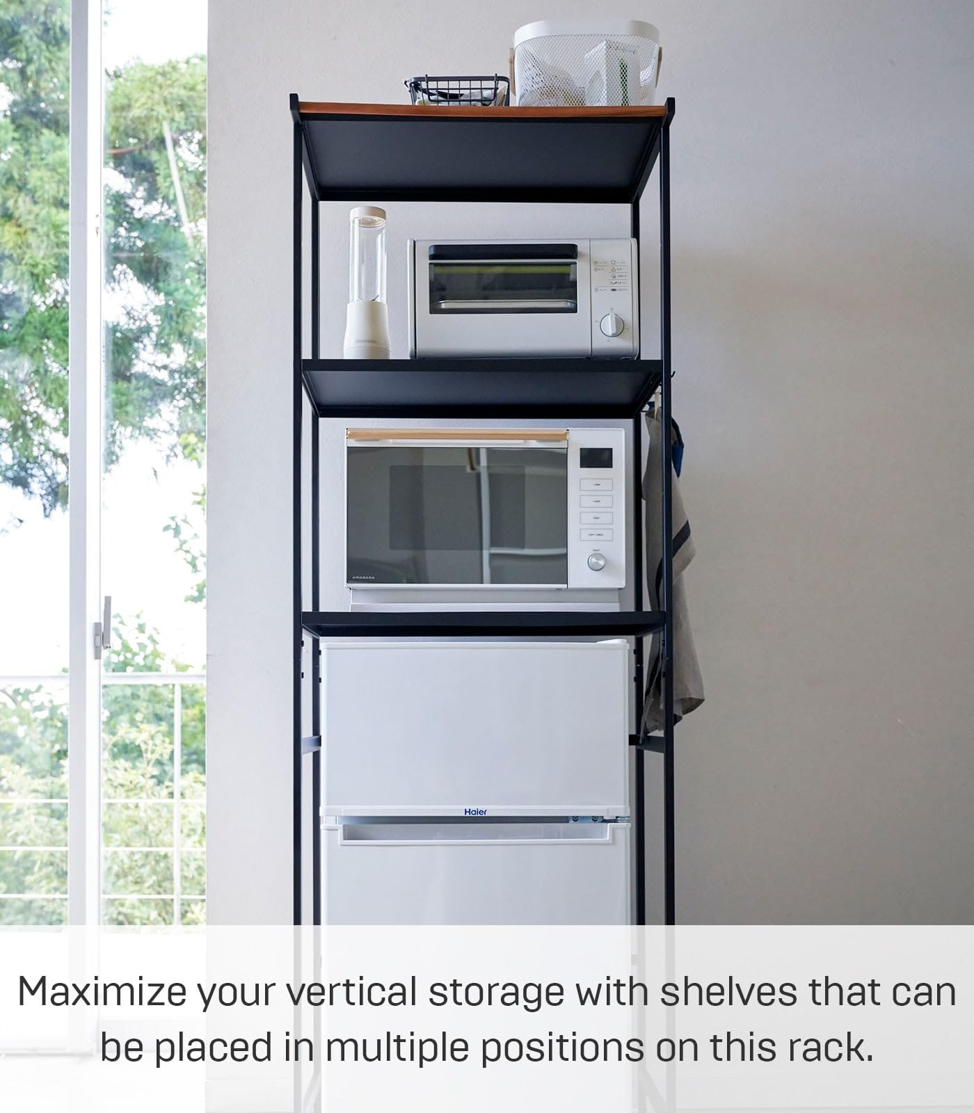 Amazon.co.jp: 山崎実業 冷蔵庫ラック キッチンラック ハンガーバー