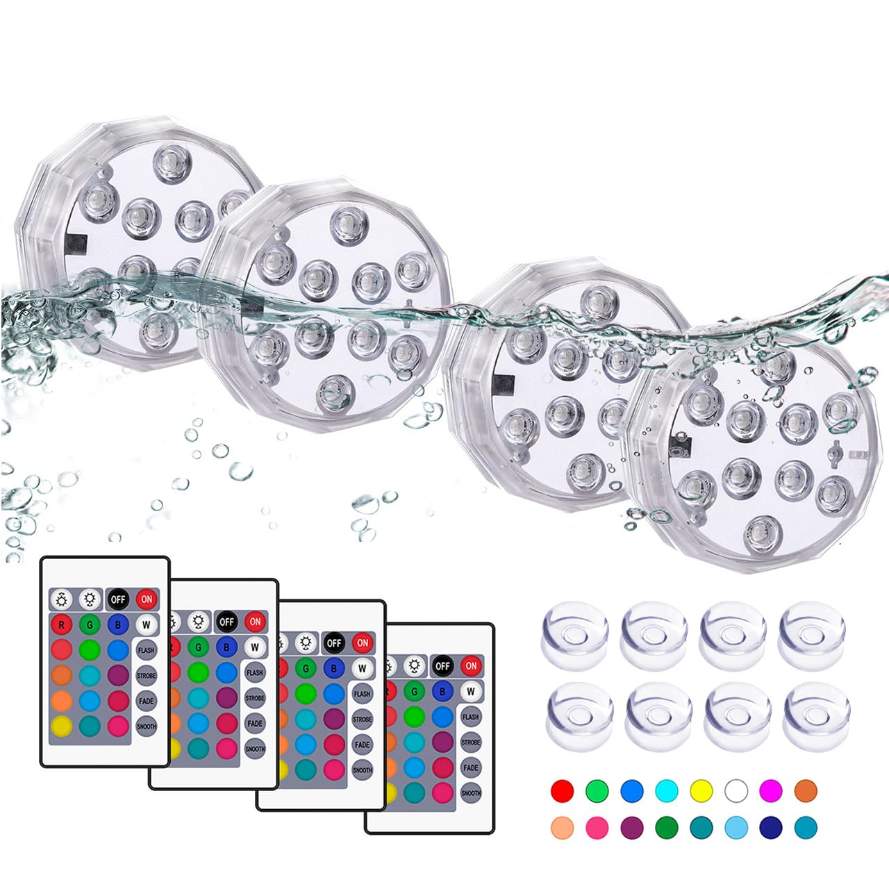 Snapklik.com : Submersible Led Pool Lights - Waterproof Underwater Pond ...