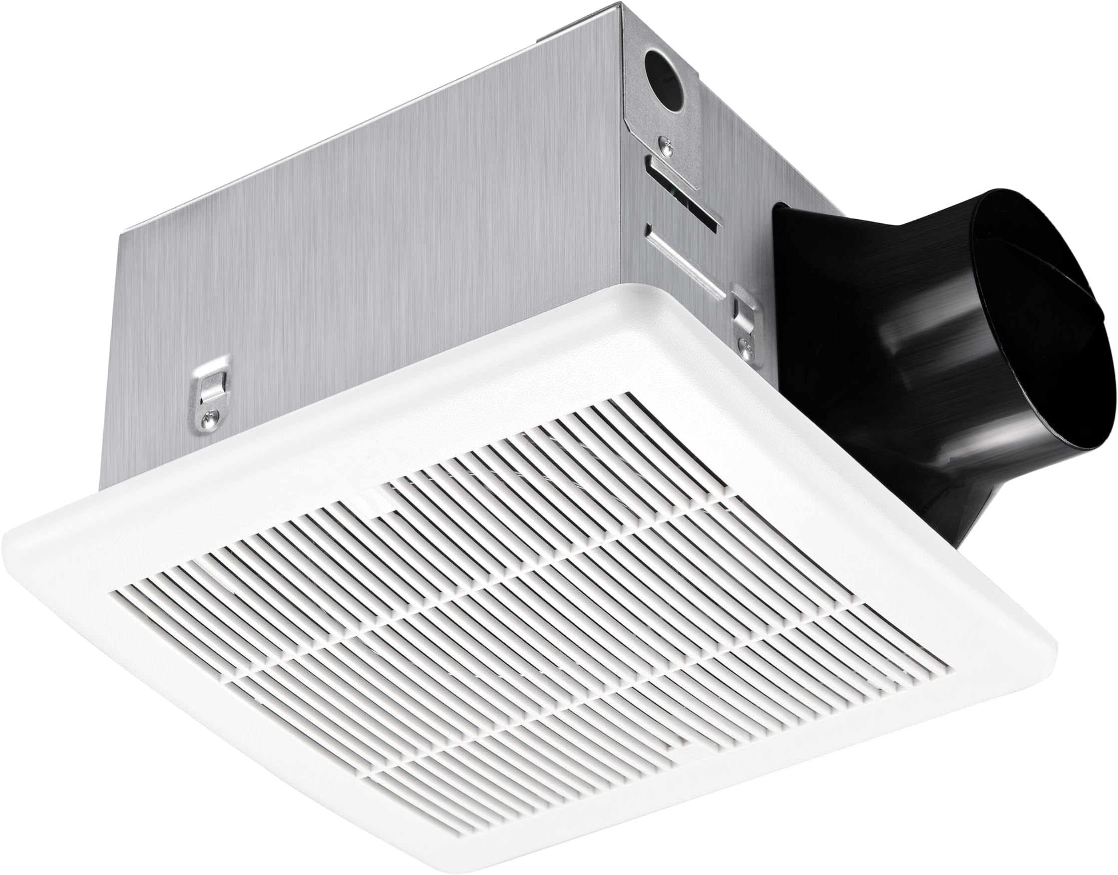 Tech Drive Super Quiet 110 CFM, 1.2 Sone Bathroom Ventilation and Exhaust Fan with Humidity Sensor, No Attic access Needed Installation, Ceiling Mounted Fan,White