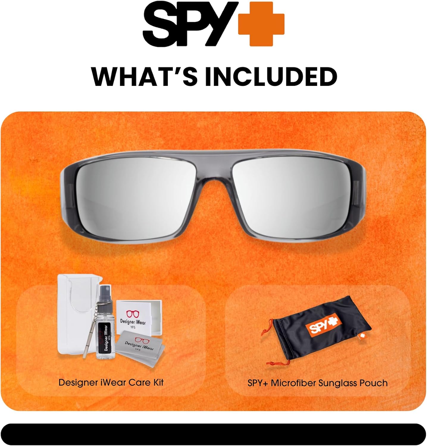 Spy Logan Rectangular Sunglasses for Men +BUNDLE with ACCESSORY EYEWEAR KIT - Image 2