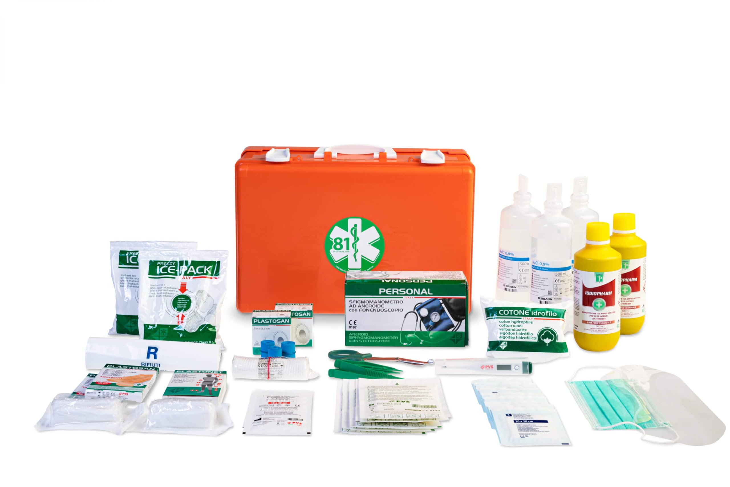 GIMA 34198 Kit Pronto Soccorso All. 1, Valigetta Plastica