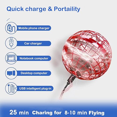 Miniatura 4 de Juguetes de bola de orbe volador, bola flotante, nebulosa voladora, boomerang controlado a mano, bola giratoria galáctica Nova Pro, luz RGB mágica