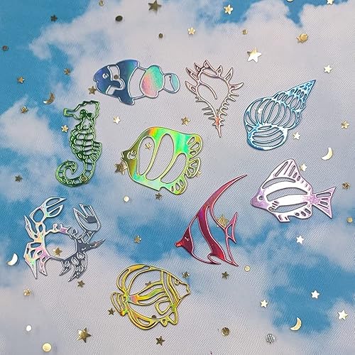 Miniatura 4 de Metal Sea Fish Conch Crab Summer Ocean Die Cuts Troqueles de corte Plantillas en relieve Plantillas Molde de plantilla para decoración de tarjetas y