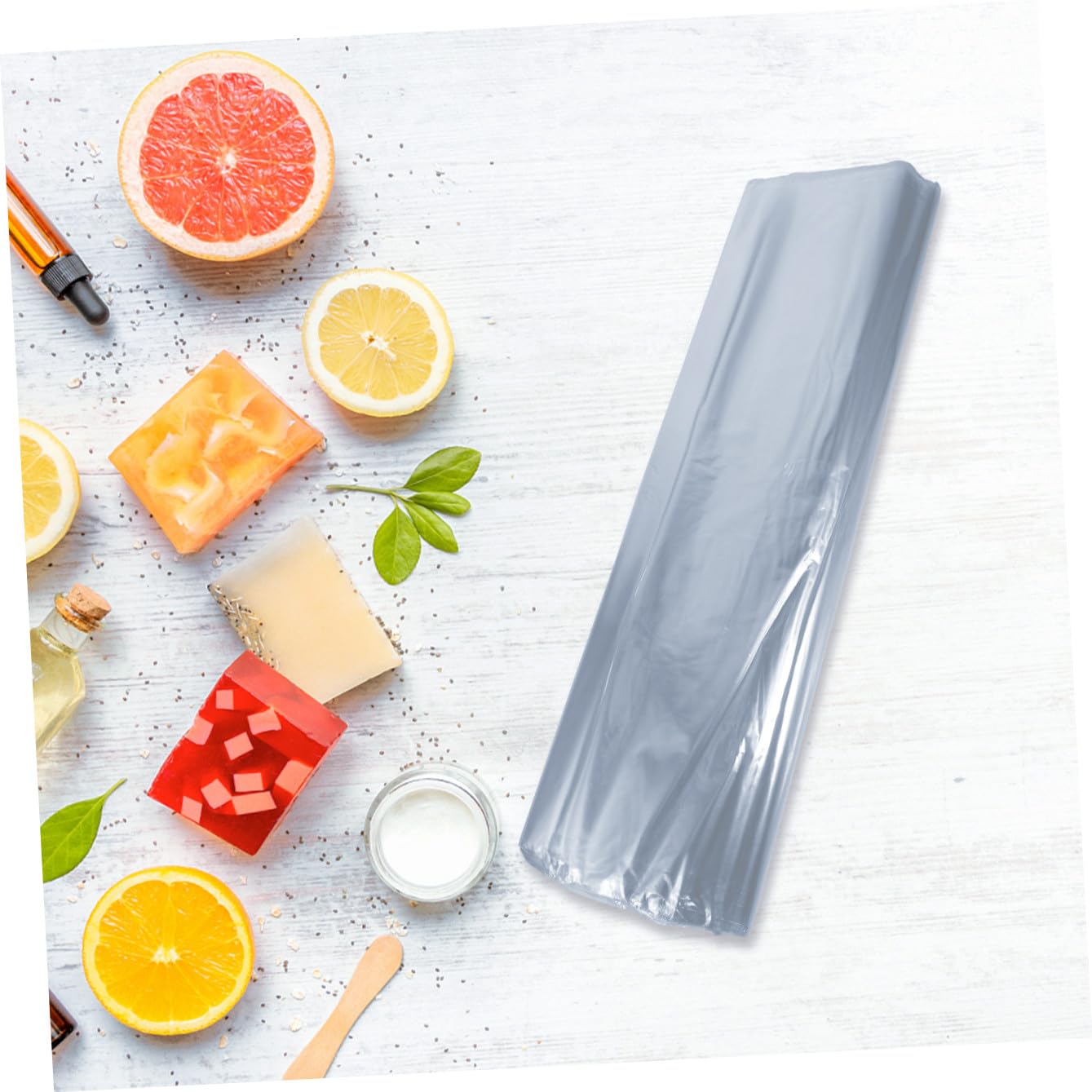 100 Pcs DIY Heat Shrink Wrap Bags 15x21 Inches Transparent PVC Small Packaging Bags for Soap Baskets
