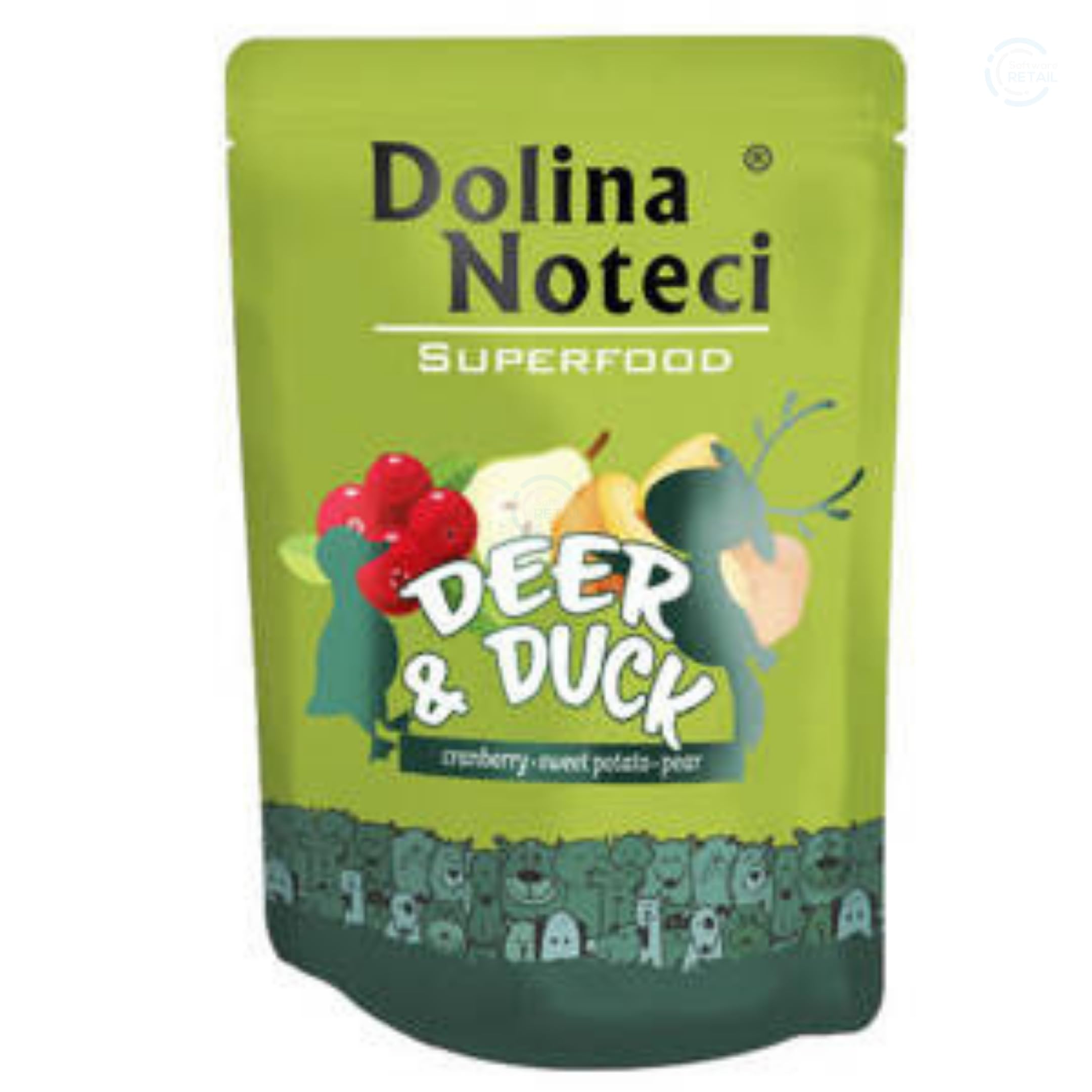 Dolina Noteci Premium SUPERFOOD Grain-Free Wet Dog Food for All Breeds – Natural Recipes, Tailored Nutrition, Unique Meats & Functional Supplements, No Additives (Deer & Duck, 300g)