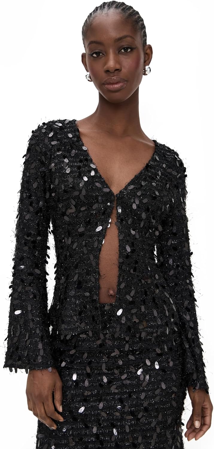 Bailey Rose Women's Sequin Blouse