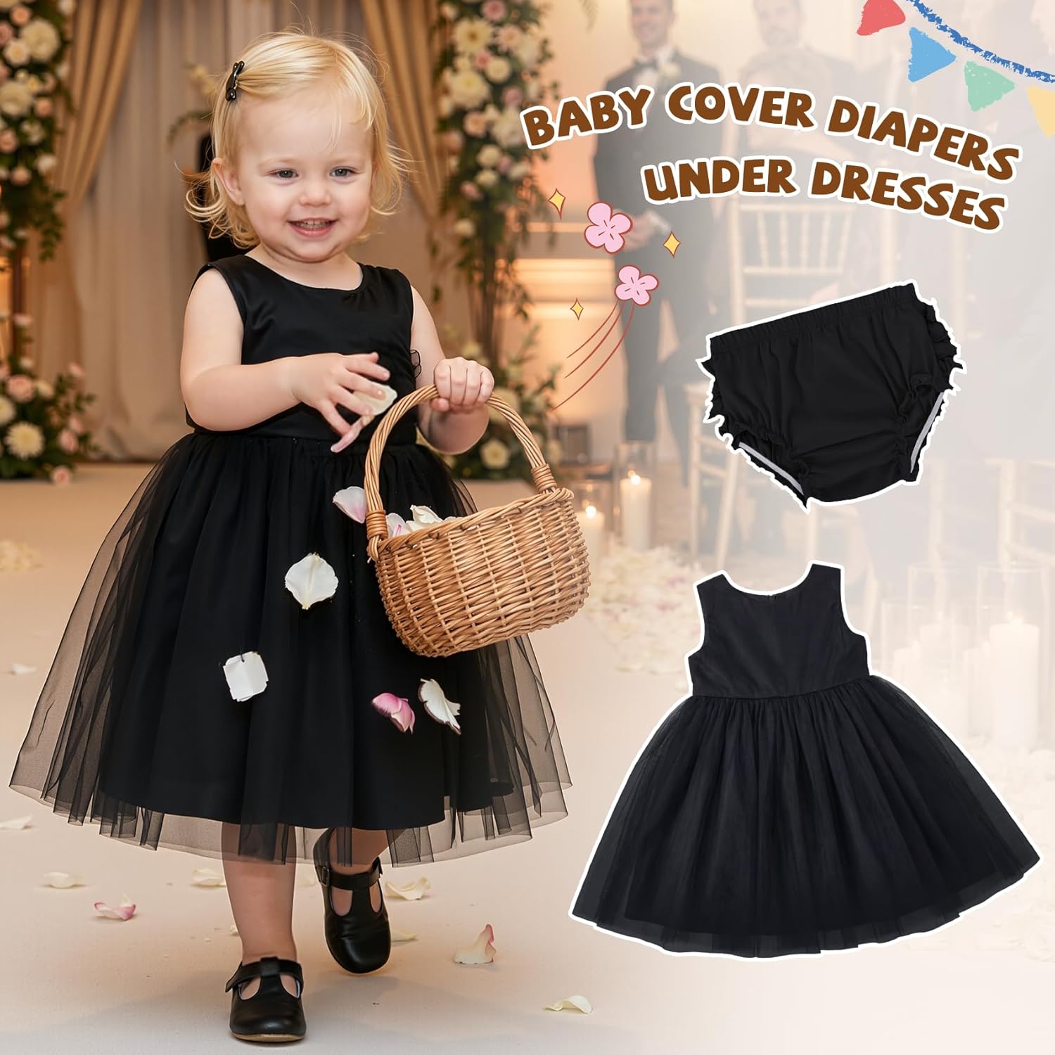 Durio Baby Bloomers for Toddler Girls Ruffle Diaper Covers for Girls Cute Cotton Baby Girl Shorts - Image 7