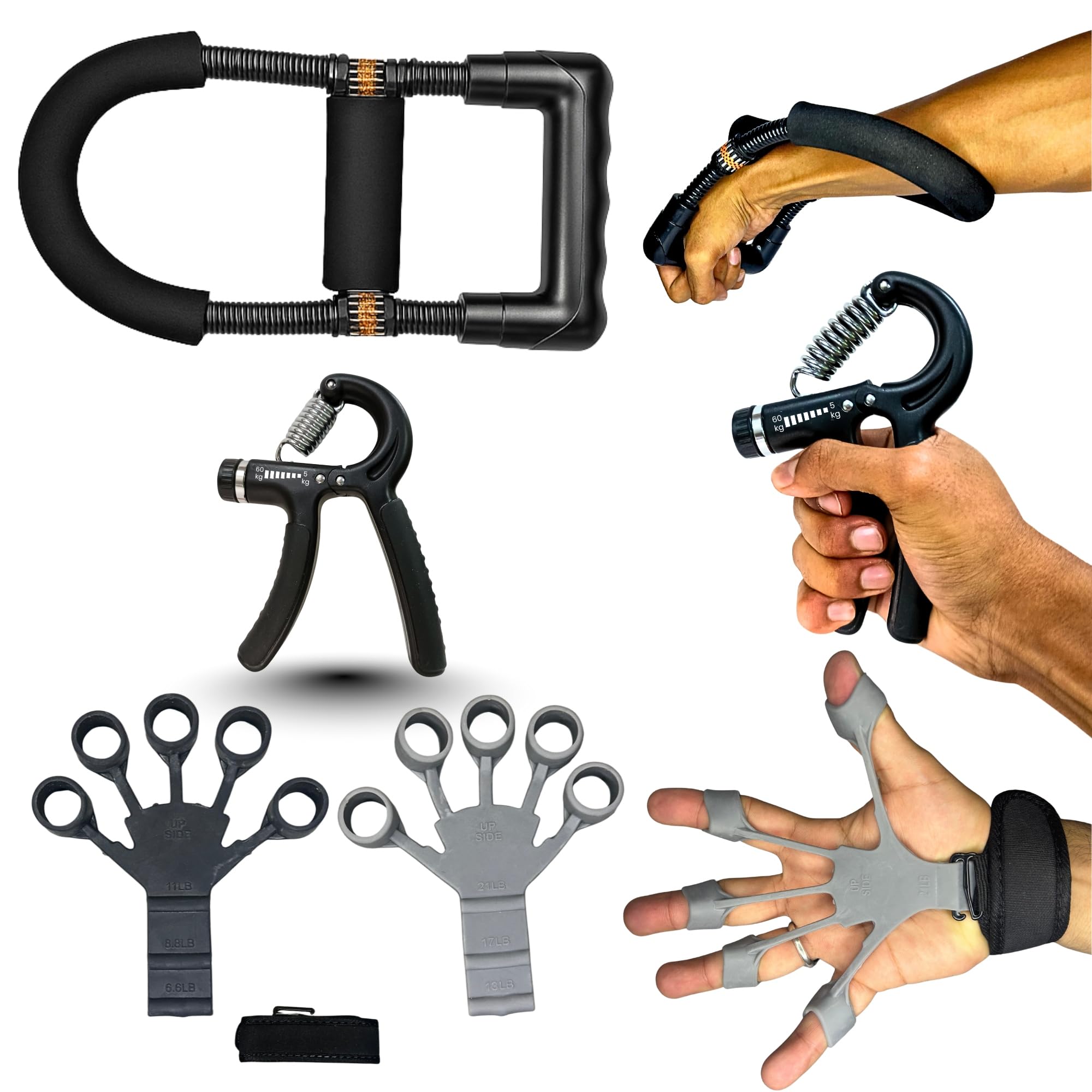 forearm tripler strength system with 3 easy to use – finger, wrist & grip forearm strength tripler | forearm strengthener to build thicker crushing grip power and style fitness for men's style, men's attitude