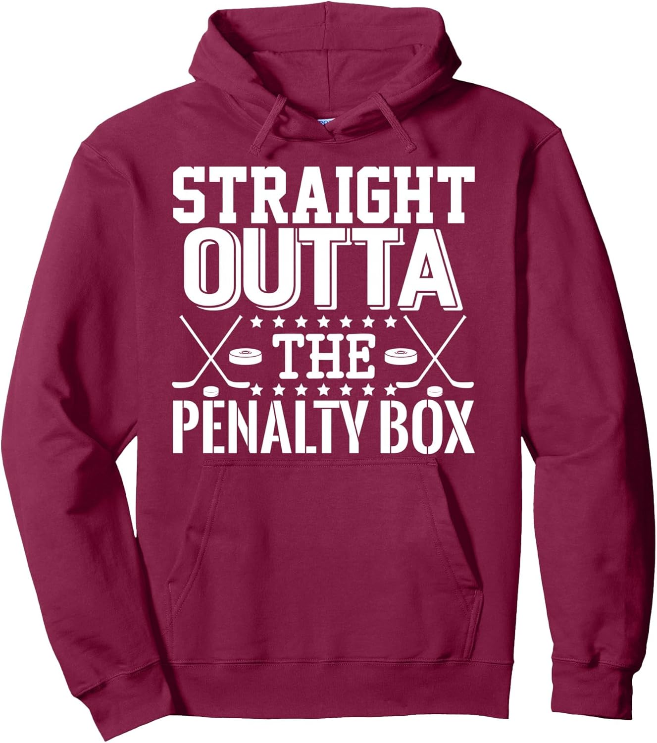 Straight Outta The Penalty Box Funny Ice Hockey Enforcer Pullover Hoodie