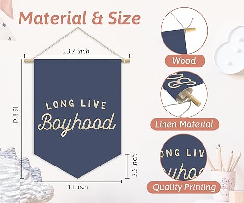 Miniatura 5 de Decoración de pared azul marino para habitación de niños, decoración de pared para dormitorio de niños, decoración de habitación de niños,