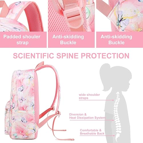 Miniatura 7 de BTOOP Mochila para niños en edad preescolar para niños y niñas, mochila escolar de viaje de 15 pulgadas, para niños de 3 a 8 años, rosado