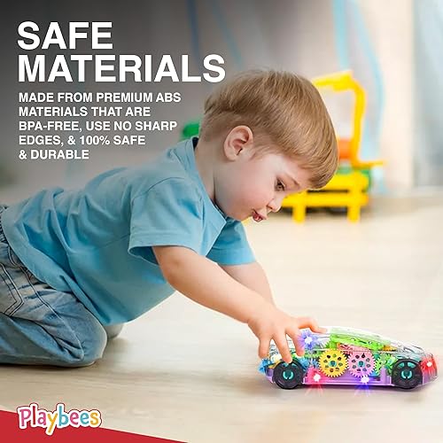 Miniatura 9 de Playbees Juguete de coche transparente iluminado, juguetes para niños autistas de 3 a 5 años, juguete sensorial para niños con autismo, juguetes