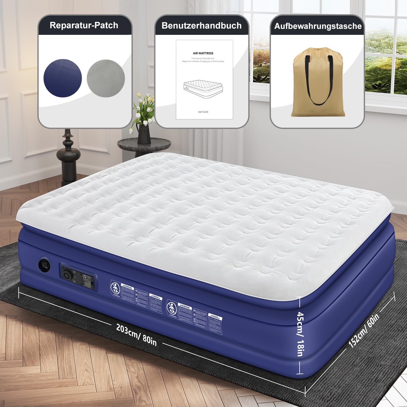 TATUNER Matelas De Camping Auto-gonflant Ultra Épais 7cm Avec Coussin - Confort 4 Saisons