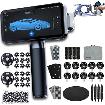Shining3D [ EinScan Rigil Wireless 3D Scanner ] Built-in Computing, 0.04mm Accuracy, 0.05mm Resolution, 50 Laser Lines with Scanning Software for Reverse Engineering, Manufacturing, Art and Design